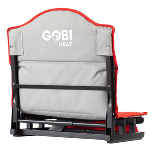 Gobi Heat red and grey portable stadium seat with backrest