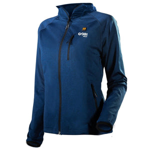 Blue Gobi Heat women's heated hooded jacket with front zipper and chest pocket