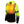 High visibility yellow and black heated work hoodie with reflective strips