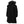 Black hooded parka with faux fur trim