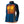 Blue and grey softshell heated jacket with glowing chest heating elements