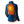 Back view of a blue Gobi Heat jacket showing internal heating element location