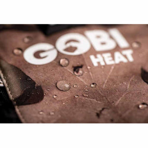Water droplets on Gobi Heat branded fabric