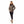 Woman wearing a Gobi Heat camo print heated jacket with black leggings and brown winter boots