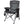 Gobi Heat black folding camping chair with mesh back and side storage pockets