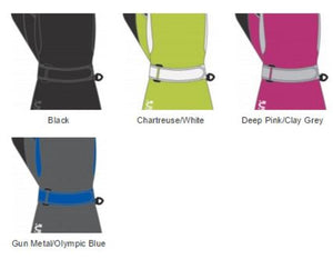 Gordini glove color options in black, chartreuse white, deep pink clay grey, and gun metal olympic blue