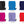 Gordini glove color options in black bright blue dark blue deep pink lavender and red