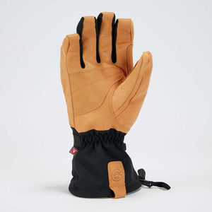 Gordini tan leather and black fabric winter glove