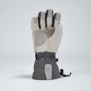 Gordini grey and beige insulated winter glove with adjustable wrist strap