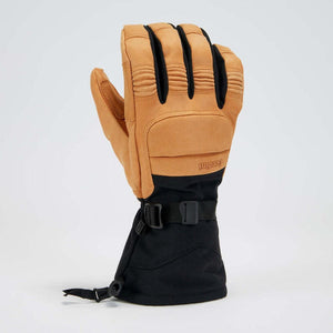 Gordini tan and black insulated ski glove with adjustable wrist strap