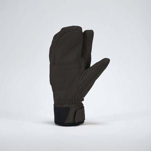 Gordini dark brown three finger ski mitten with adjustable wrist strap
