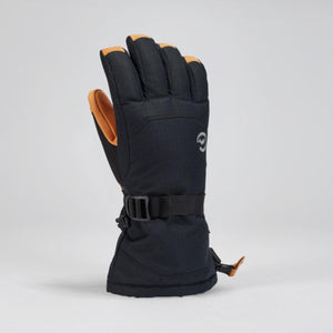 Gordini black and tan winter glove with adjustable wrist strap