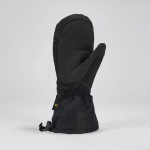 Gordini black winter mitten with elastic wrist and adjustable strap