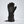 Gordini black leather and fabric winter glove with wrist cinch