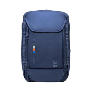 Got Bag blue backpack with front zipper pocket and side webbing