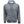 Grey zip up hoodie with drawstring hood and ribbed cuffs