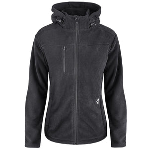 Gerbing black fleece hooded jacket with full zip and chest pocket