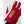 Hestra red and white leather glove with brown logo patch