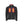 Dark grey zip up heated jacket with glowing orange heating elements on chest and neck