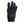 Black heated glove with a blue V logo power button on the back of the hand