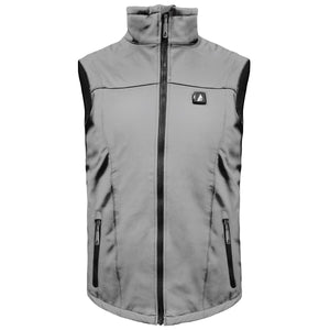 ActionHeat grey sleeveless heated vest with front zipper and side pockets