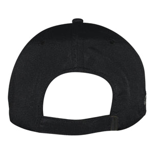 Back view of a black Headsweats adjustable performance cap