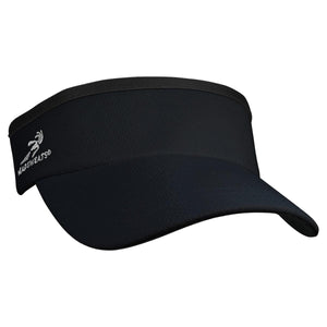 Black Headsweats visor with white logo on the side