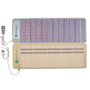 Two HealthyLine infrared therapy mats with controllers
