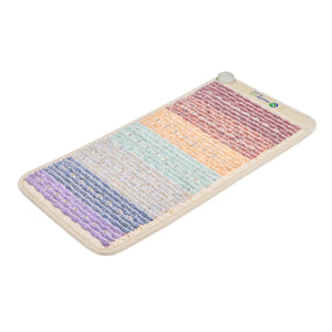 HealthyLine rainbow gemstone heating mat with multicolored crystal rows
