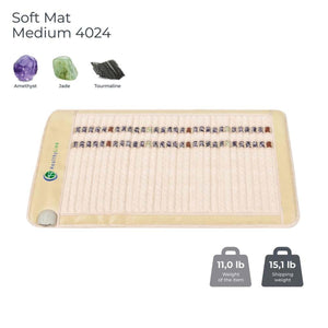 HealthyLine Soft Mat Medium 4024 with amethyst jade and tourmaline stones