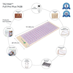 HealthyLine TAJ Mat Full Pro Plus 7428 components including controller, covers, and accessories