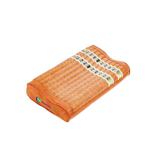 HealthyLine orange mesh pillow with embedded gemstones