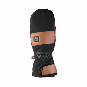 Heat Experience black and brown leather heated mitten