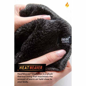 Close up of Heat Holders thermal lining fabric with HeatWeaver insulation text