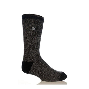 Heat Holders black and grey marl thermal crew sock