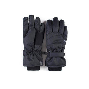 Pair of black Heat Holders winter gloves with adjustable wrist straps