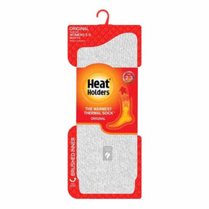Heat Holders original thermal socks in grey on retail packaging