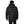 Back view of a person wearing a black Helly Hansen hooded puffer jacket