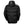 Back view of a black Helly Hansen puffer jacket with a hooded collar