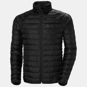 Helly Hansen black quilted puffer jacket with full zip and high collar