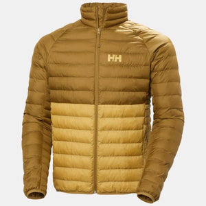 Helly Hansen two tone brown quilted puffer jacket with HH logo