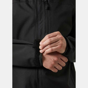 Helly Hansen black jacket sleeve with adjustable velcro cuff