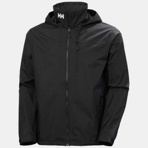Helly Hansen black hooded jacket with front zipper and chest pocket