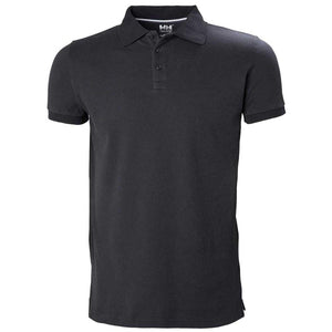 Helly Hansen black short sleeve polo shirt with three button placket