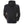 Back view of a black Helly Hansen hooded sweatshirt