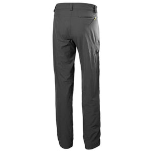Back view of Helly Hansen grey hiking pants with zippered pocket