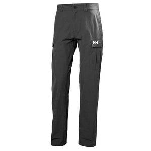 Helly Hansen charcoal grey cargo pants with side pockets and HH logo