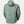 Back view of a sage green Helly Hansen hooded rain jacket