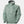 Helly Hansen sage green hooded rain jacket with front zipper and HH logo