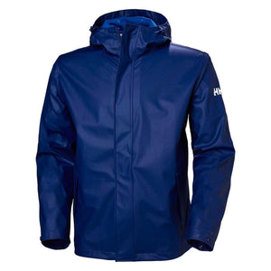 Helly Hansen blue hooded waterproof rain jacket